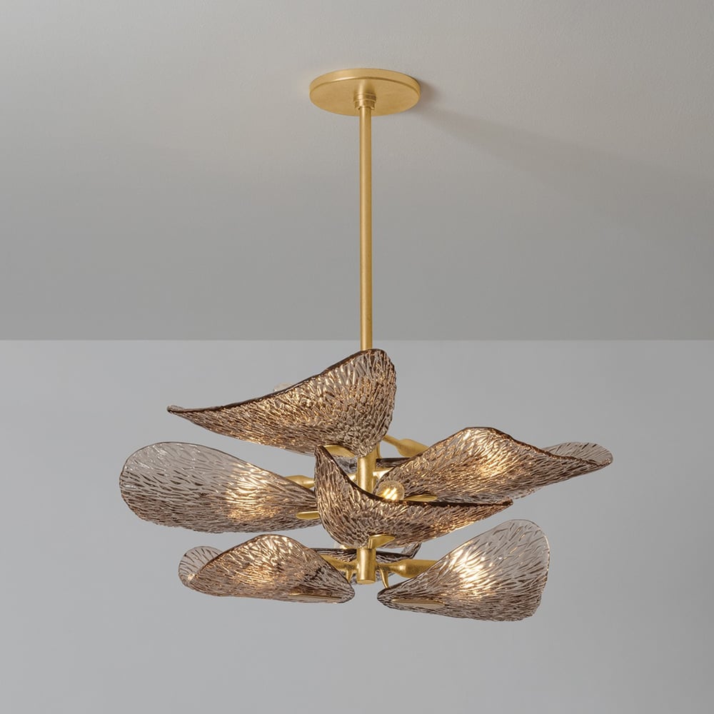 Vintage Gold Leaf Chandelier — Chandelier | Maison Monashee — view 16