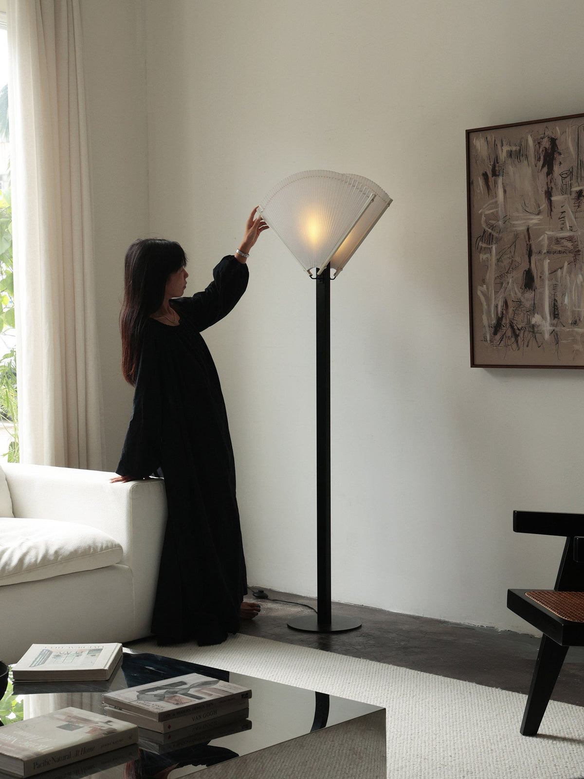 Black Uplight Floor Lamp — Floor Lamp | Maison Monashee — view 5