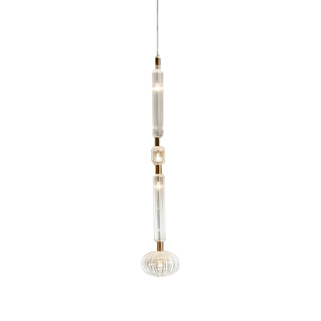 Gold Cylinder Pendant Light — Pendant Light | Maison Monashee — view 75