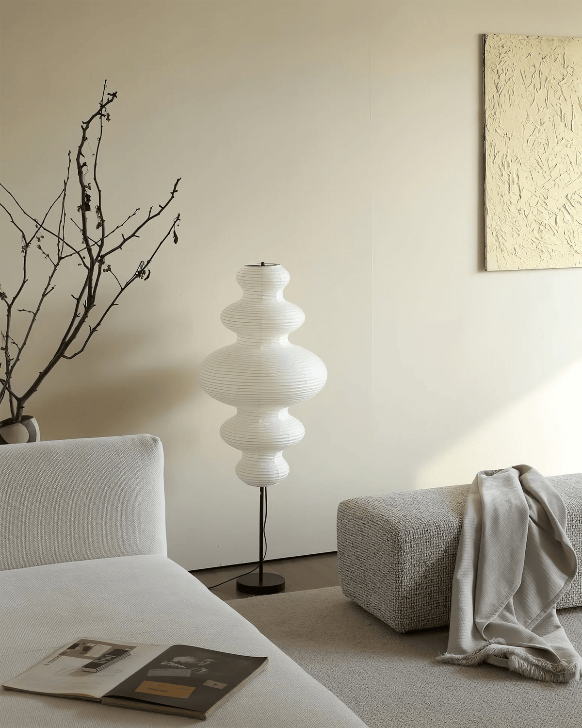 Paper Column Floor Lamp — Floor Lamp | Maison Monashee — view 6