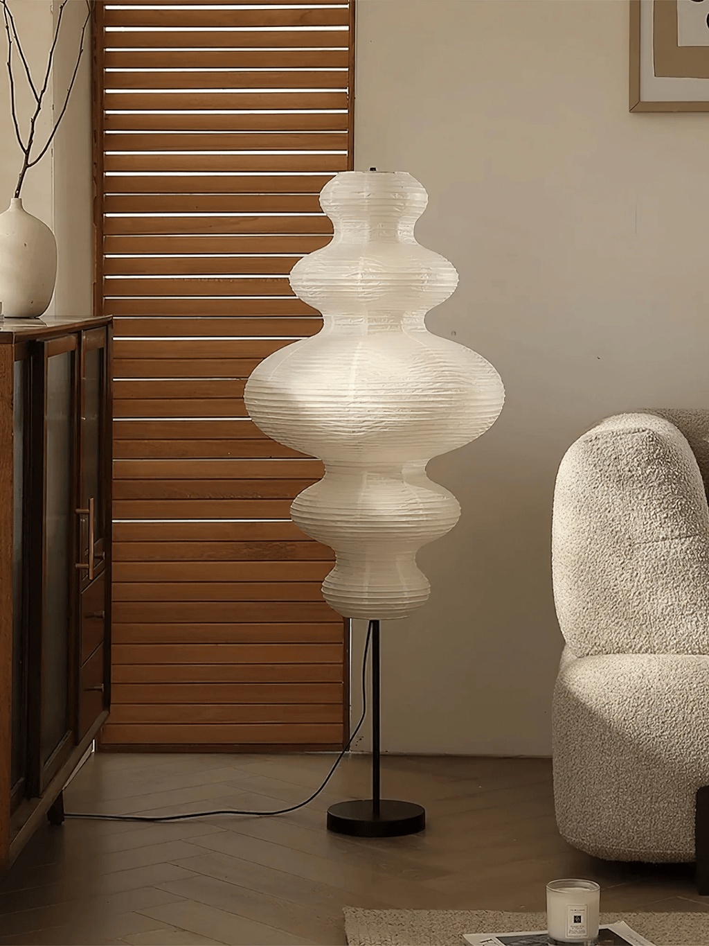 Paper Column Floor Lamp — Floor Lamp | Maison Monashee — view 3