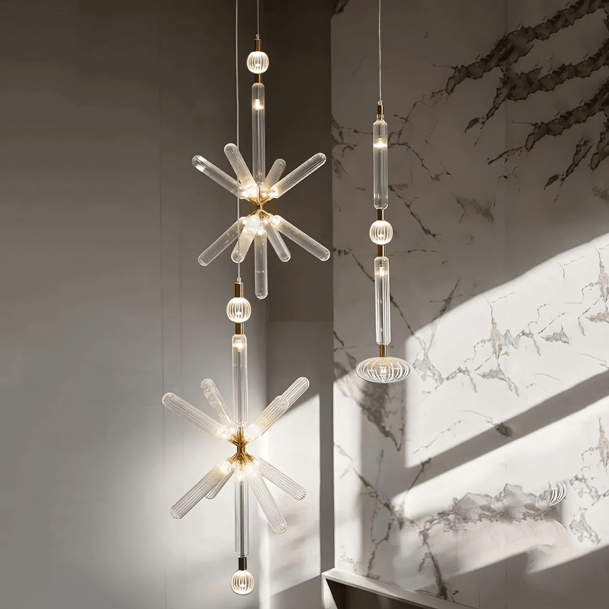 Gold Cylinder Pendant Light — Pendant Light | Maison Monashee — view 2