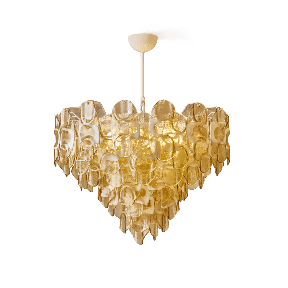 Yellow Glass Chandelier — Chandelier | Maison Monashee — view 14