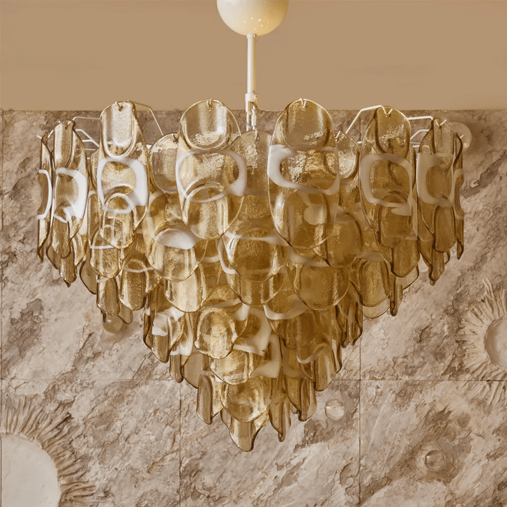 Yellow Glass Chandelier — Chandelier | Maison Monashee — view 2