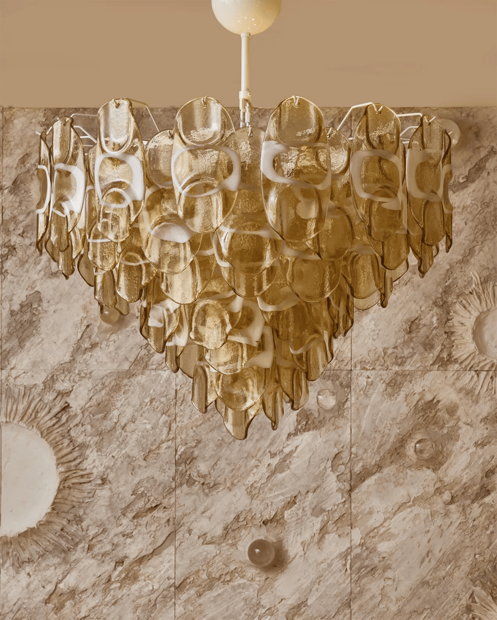 Yellow Glass Chandelier — Chandelier | Maison Monashee — view 4