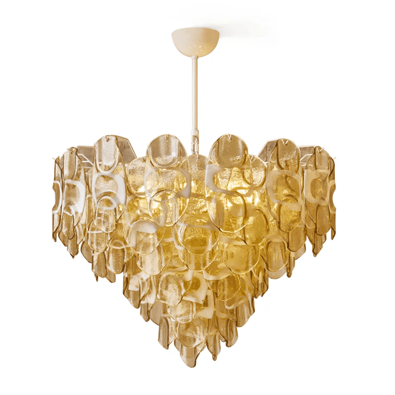 Yellow Glass Chandelier — Chandelier | Maison Monashee — view 6