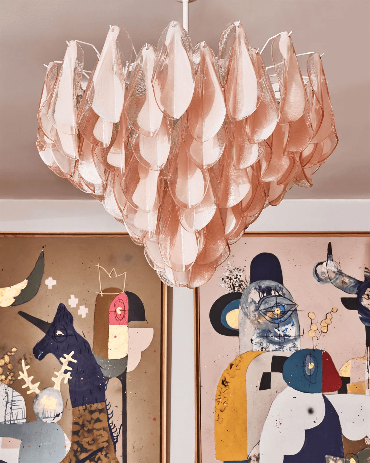 Yellow Glass Chandelier — Chandelier | Maison Monashee — view 11