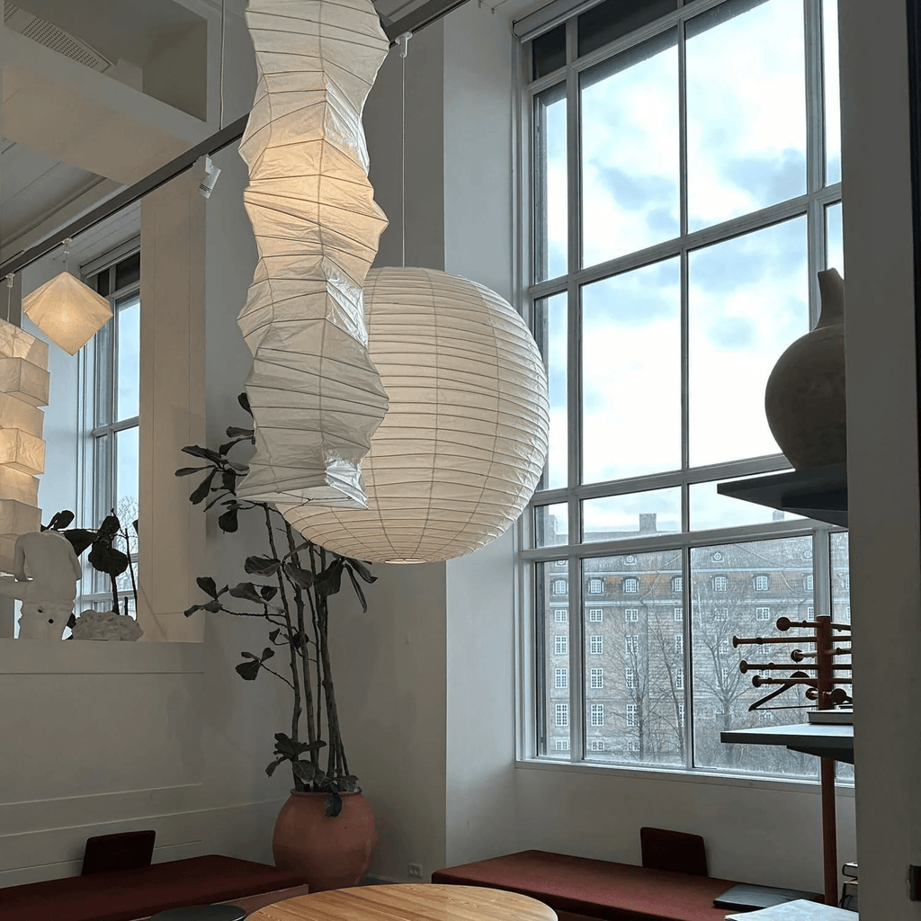 Round Paper Pendant Light — Pendant Light | Maison Monashee — view 5