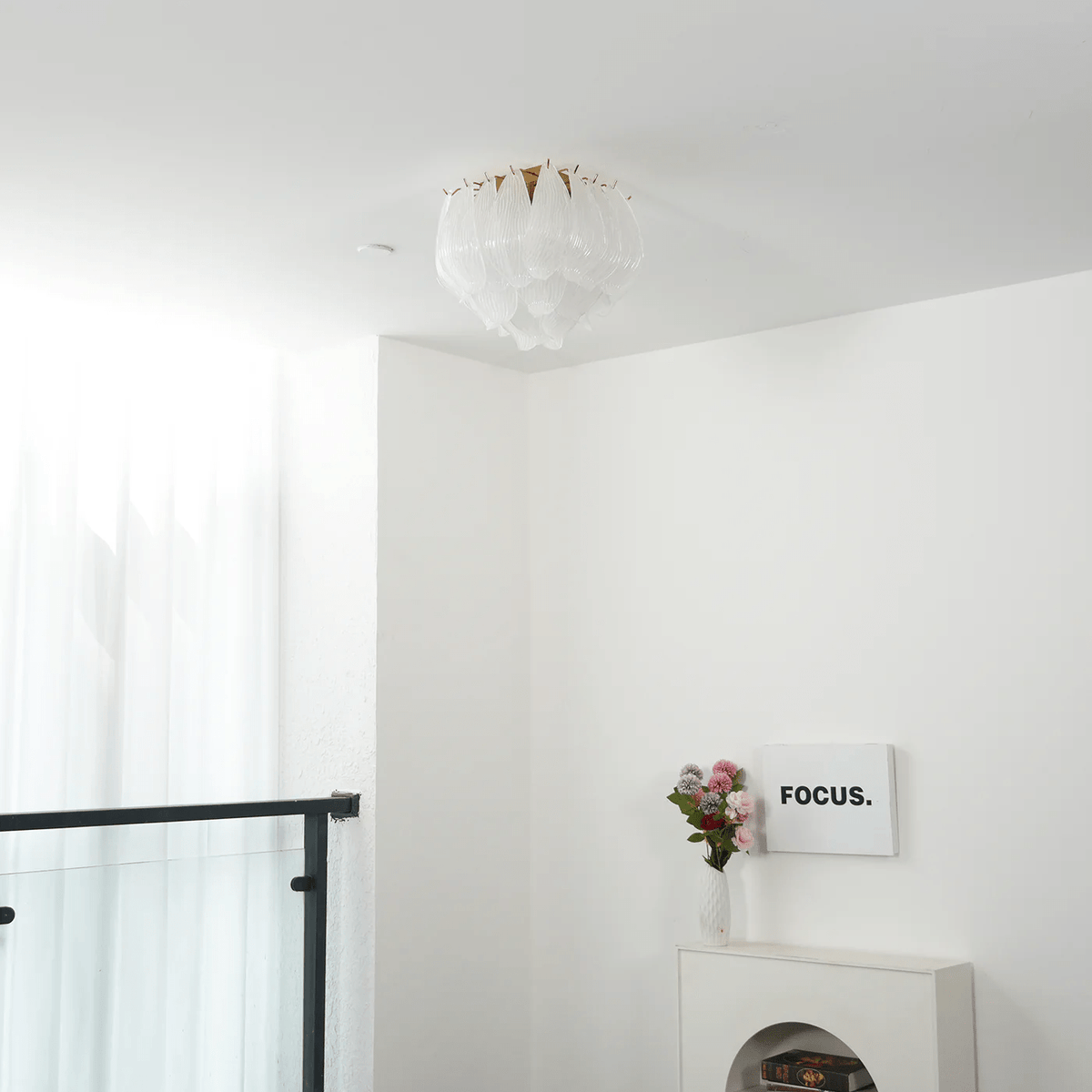Glass Chandelier Ceiling Light — Ceiling Light | Maison Monashee — view 6