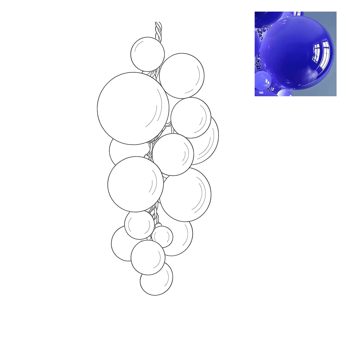 Glass Orb Chandelier — Chandelier | Maison Monashee — view 28