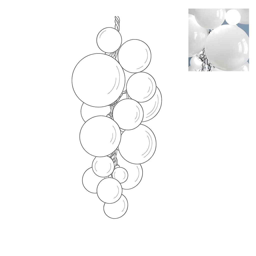 Glass Orb Chandelier — Chandelier | Maison Monashee — view 30