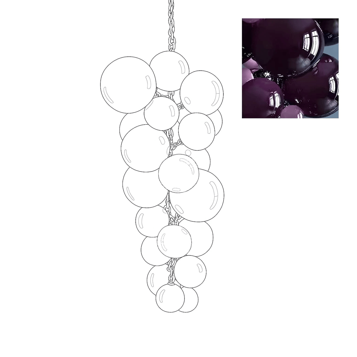 Glass Orb Chandelier — Chandelier | Maison Monashee — view 31