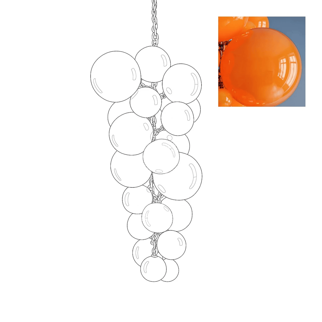 Glass Orb Chandelier — Chandelier | Maison Monashee — view 33