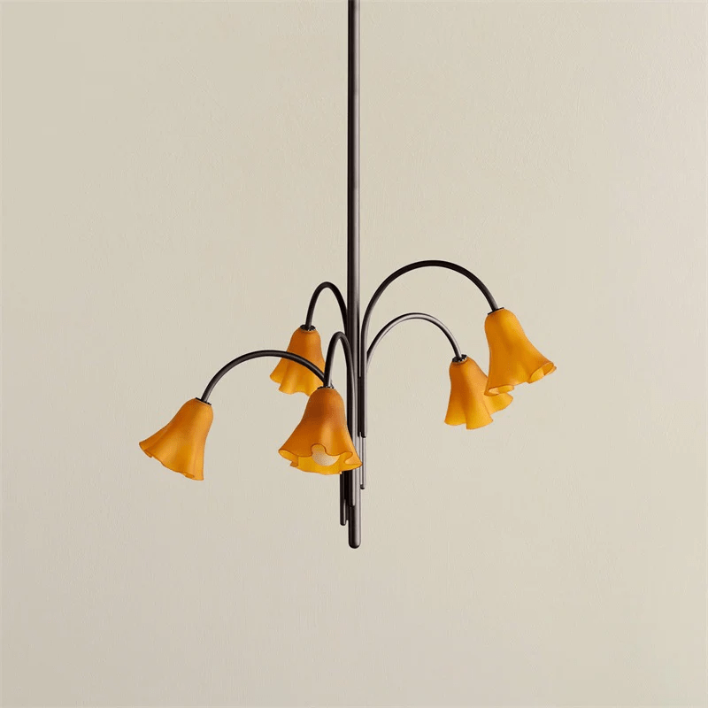 Bronze Glass Chandelier — Chandelier | Maison Monashee — view 76