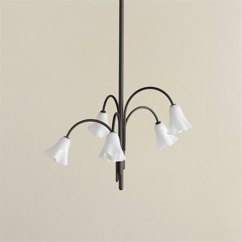 Bronze Glass Chandelier — Chandelier | Maison Monashee — view 77
