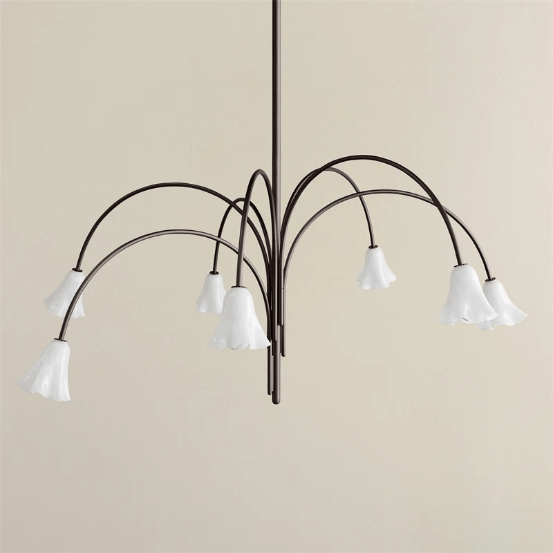 Bronze Glass Chandelier — Chandelier | Maison Monashee — view 78