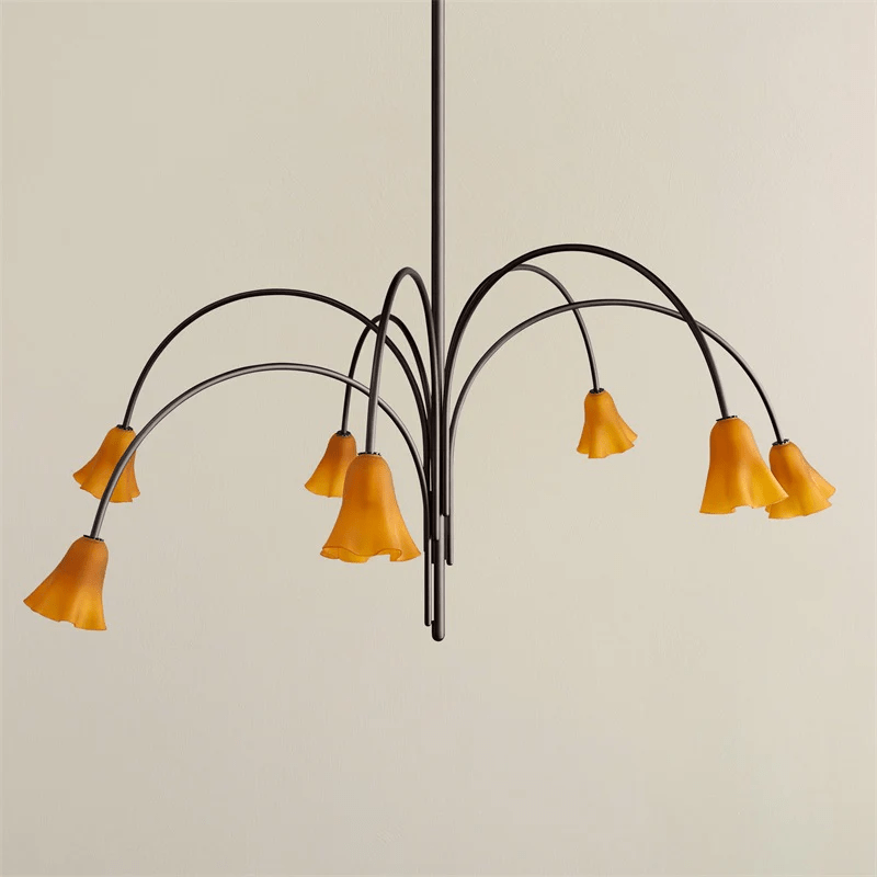 Bronze Glass Chandelier — Chandelier | Maison Monashee — view 79