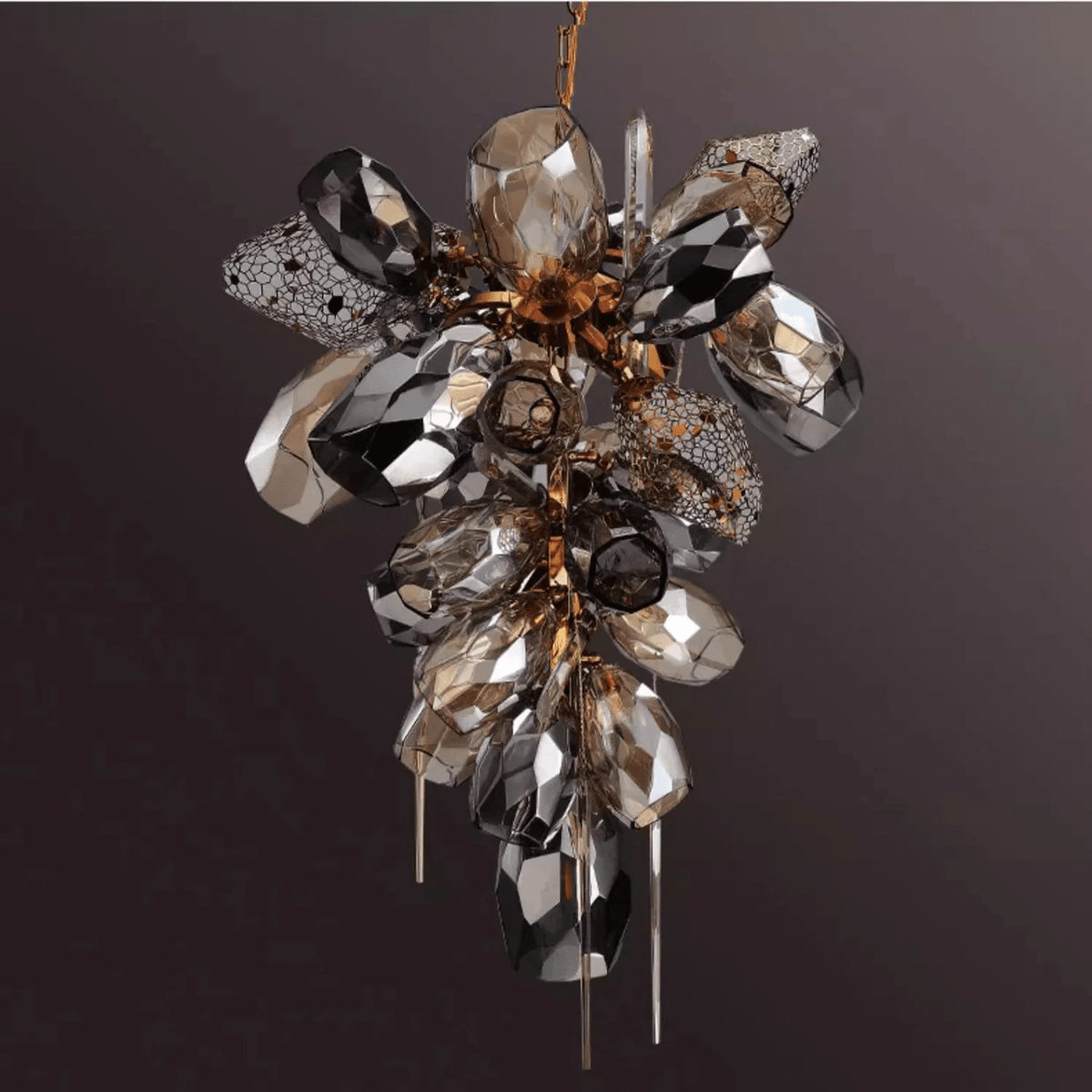 Glass Cluster Chandelier — Chandelier | Maison Monashee — view 5