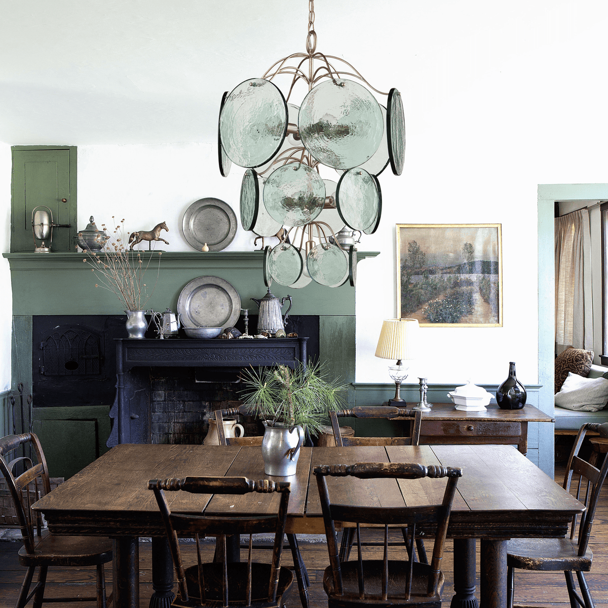 Iron and Glass Chandelier — Chandelier | Maison Monashee — view 2