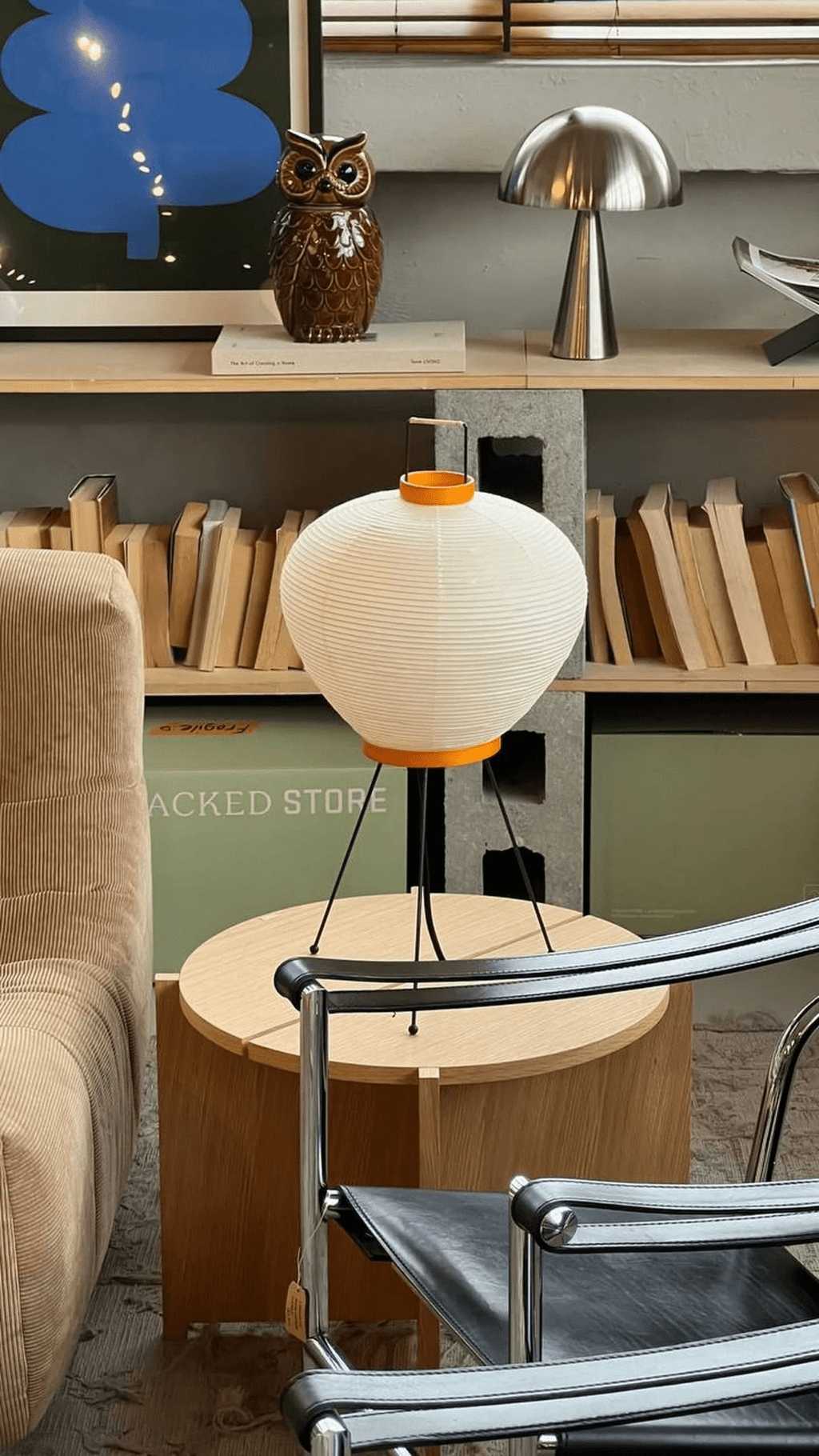 Japanese Rice Paper Table Lamp — Table Lamp | Maison Monashee — view 2