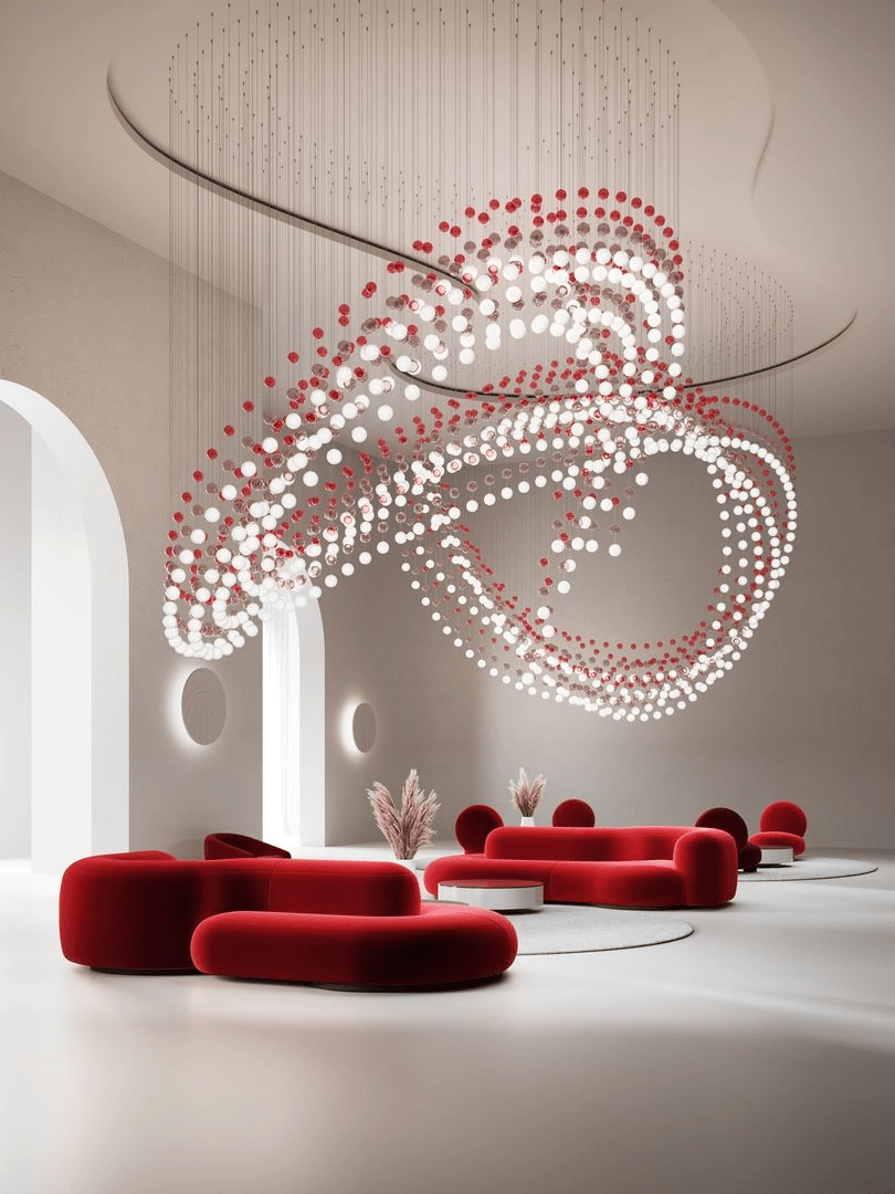 Modern Crystal Ball Chandelier — Chandelier | Maison Monashee — view 3