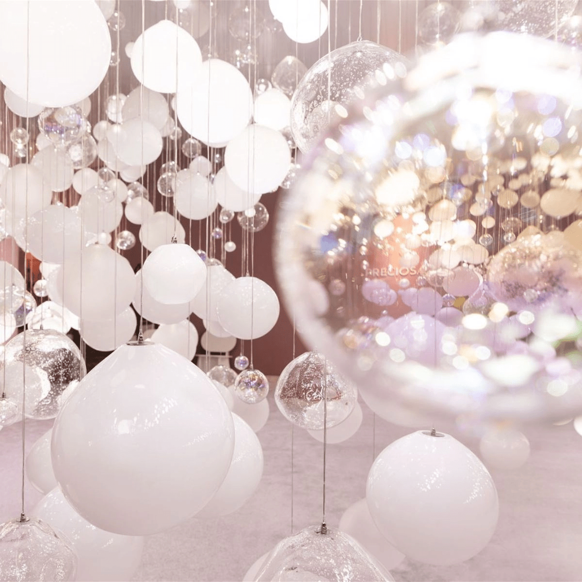Clear Glass Bubble Chandelier — Chandelier | Maison Monashee — view 10