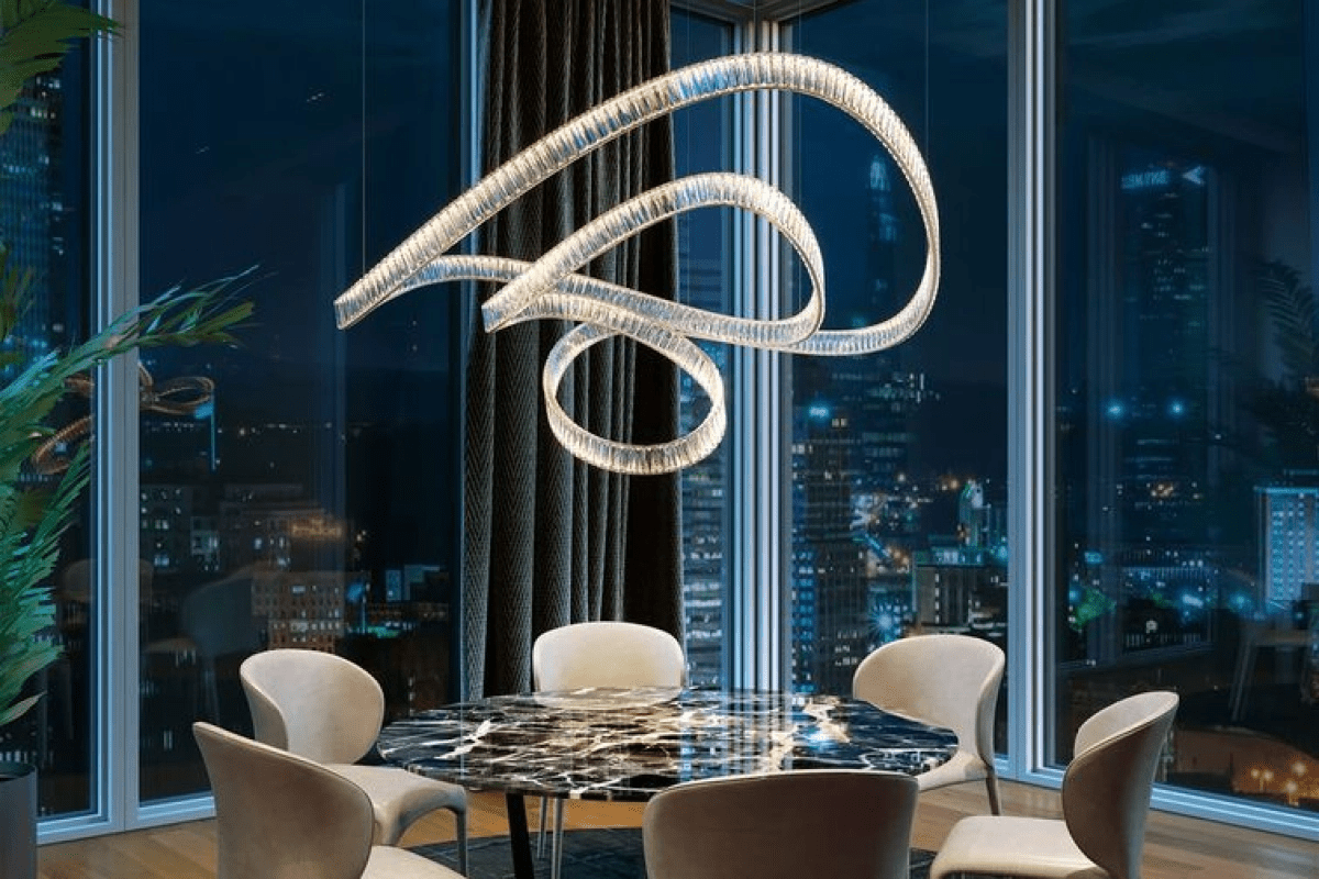 Glass Crystal Chandelier — Chandelier | Maison Monashee — view 13