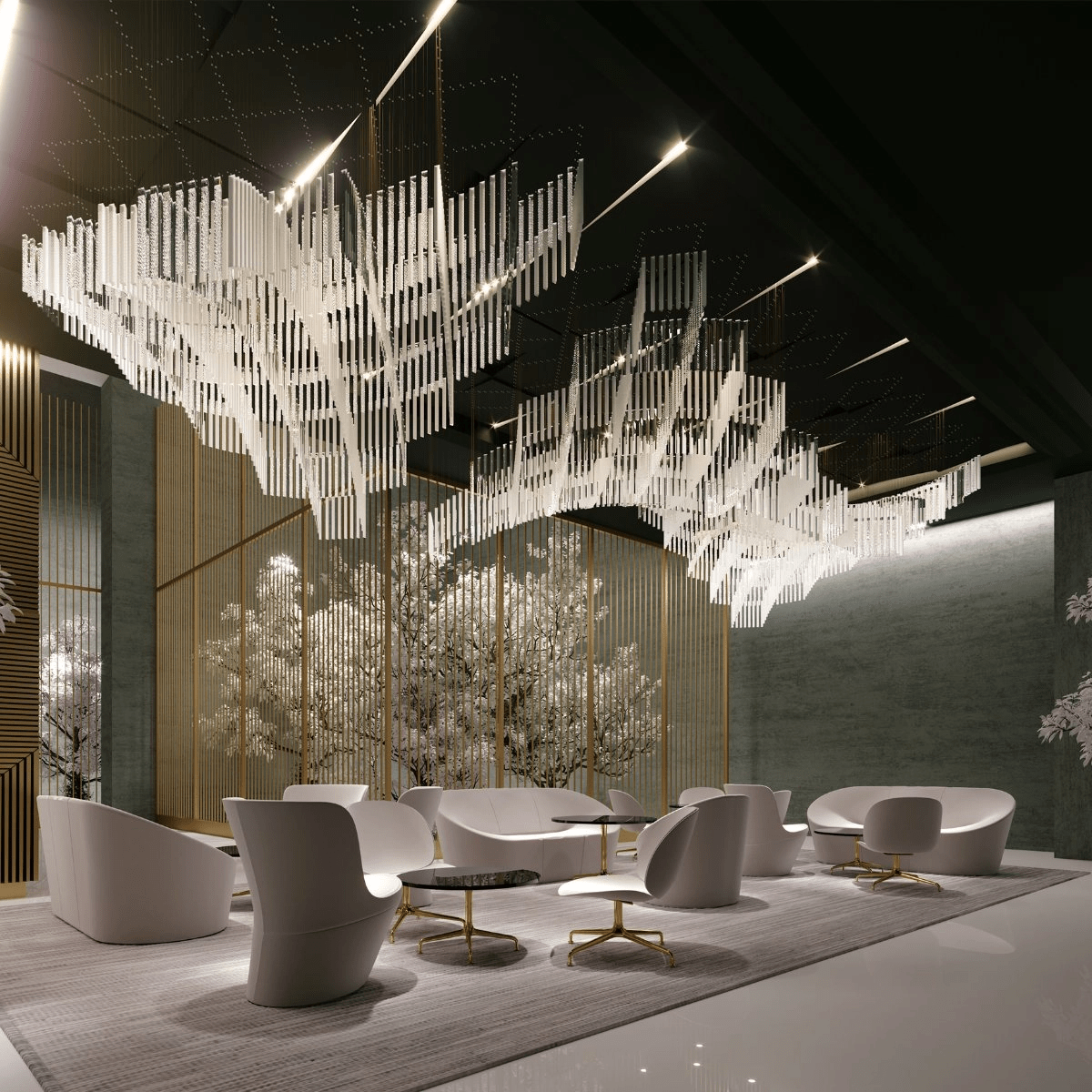 LED Cloud Chandelier — Chandelier | Maison Monashee — view 2