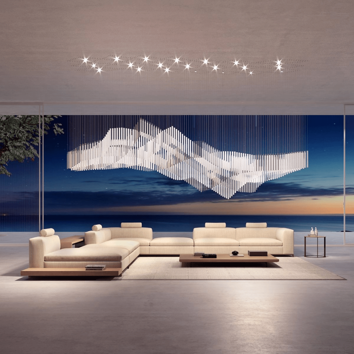 LED Cloud Chandelier — Chandelier | Maison Monashee — view 5