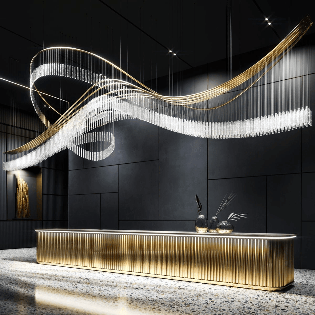 Cascading Crystal Chandelier — Chandelier | Maison Monashee — view 5