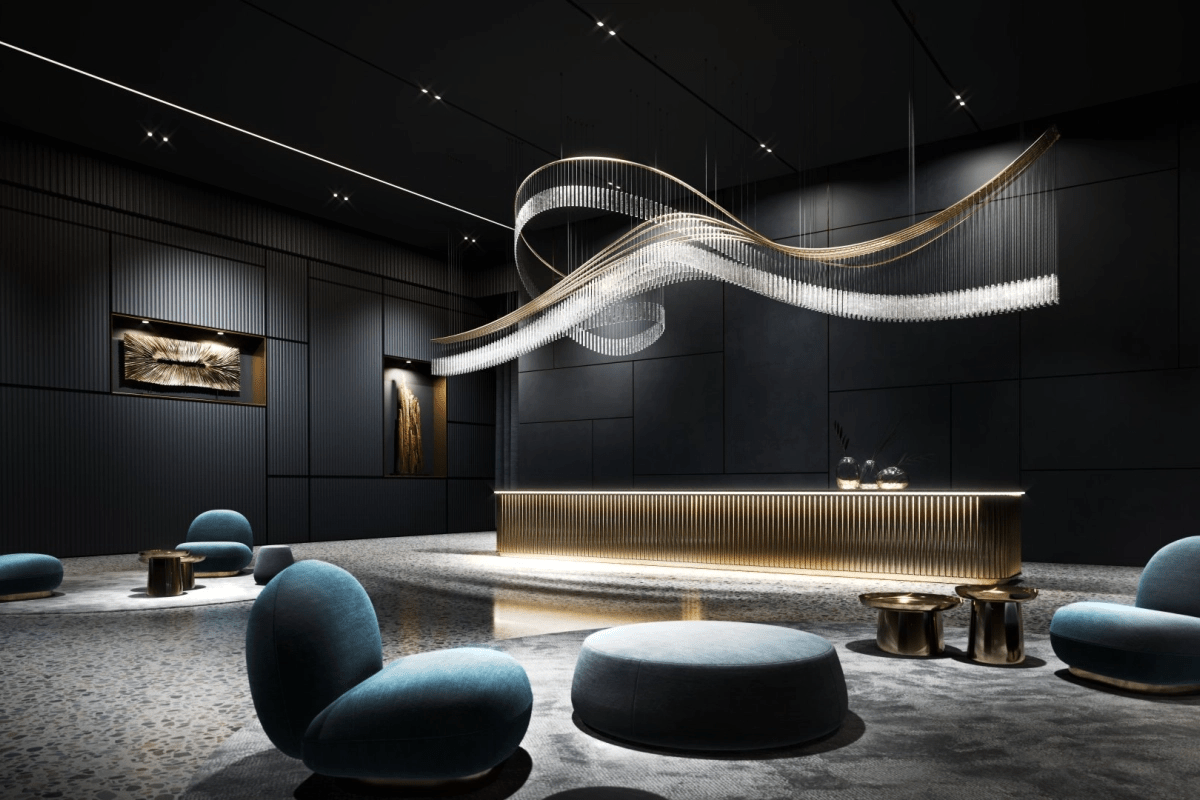 Cascading Crystal Chandelier — Chandelier | Maison Monashee — view 14