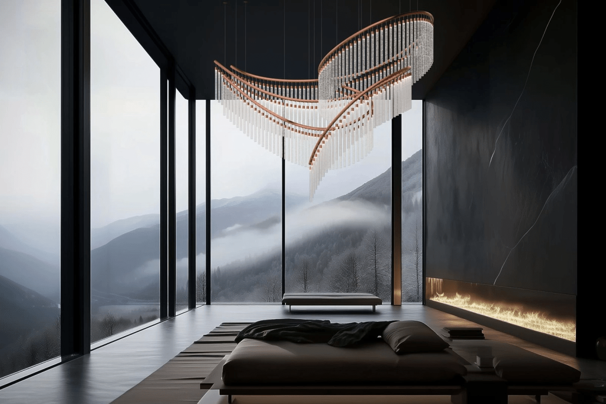 Cascading Crystal Chandelier — Chandelier | Maison Monashee — view 16
