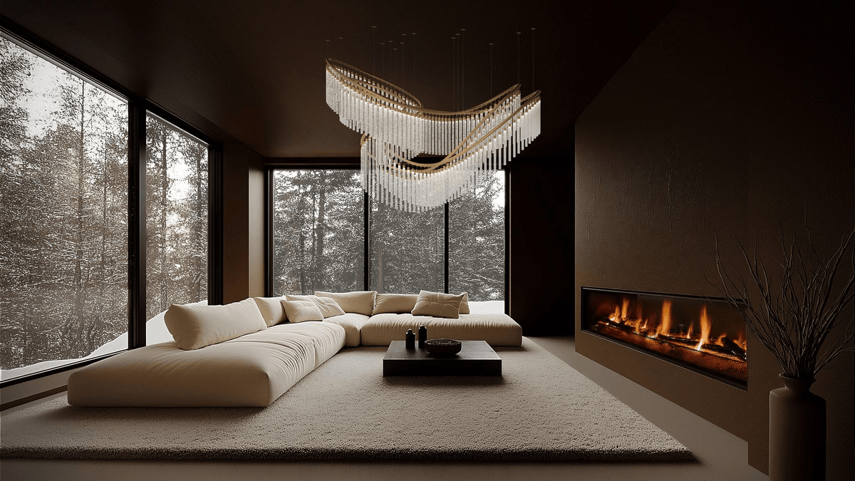 Cascading Crystal Chandelier — Chandelier | Maison Monashee — view 19