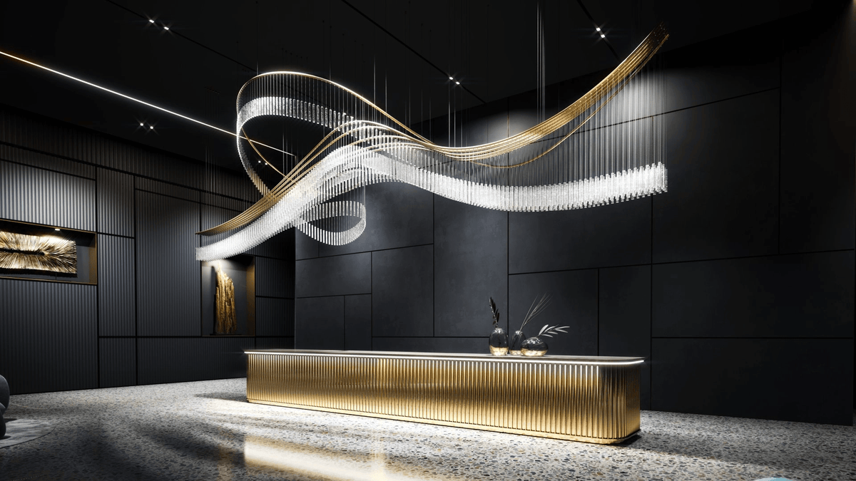 Cascading Crystal Chandelier — Chandelier | Maison Monashee — view 21