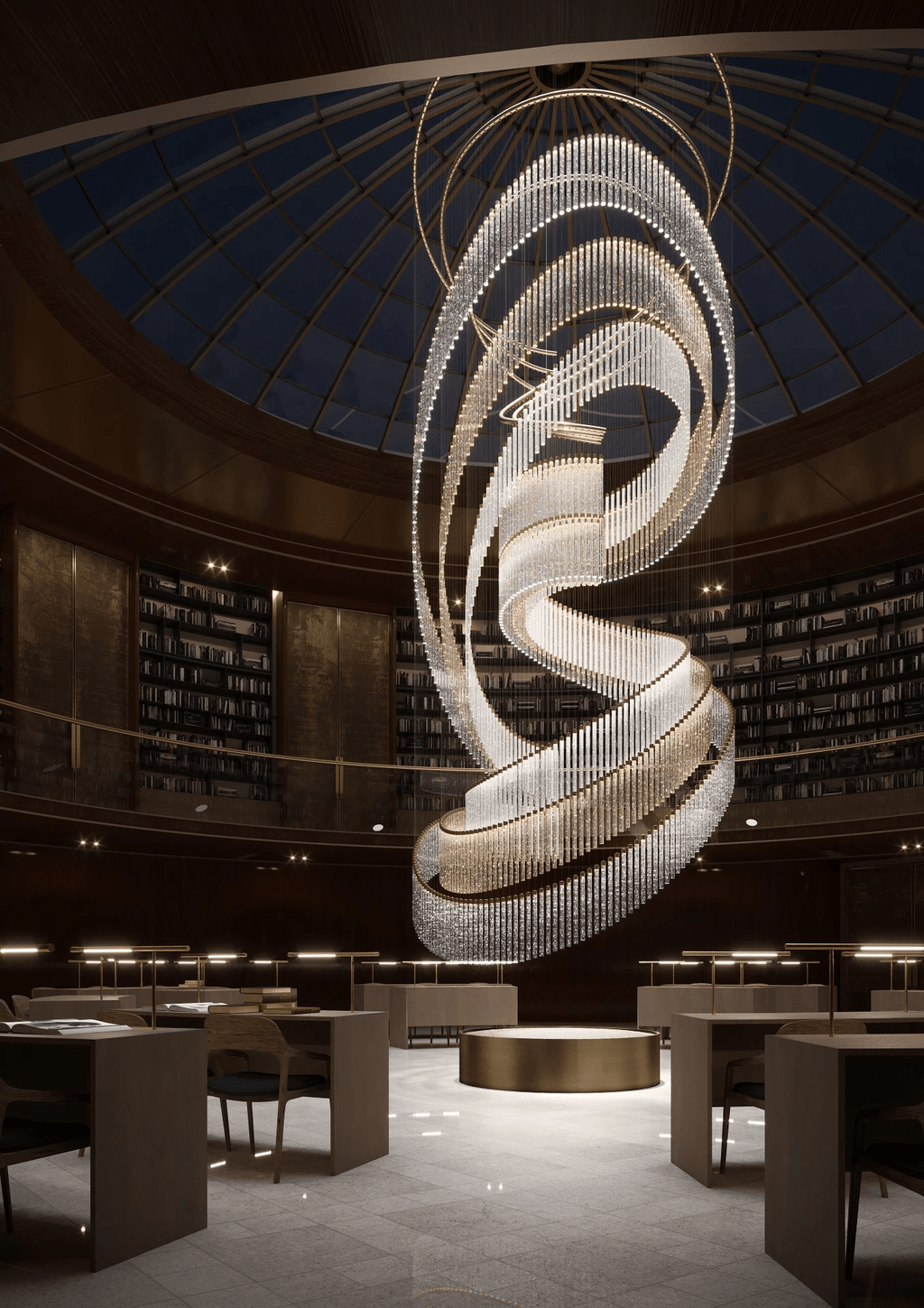 Cascading Crystal Chandelier — Chandelier | Maison Monashee — view 23