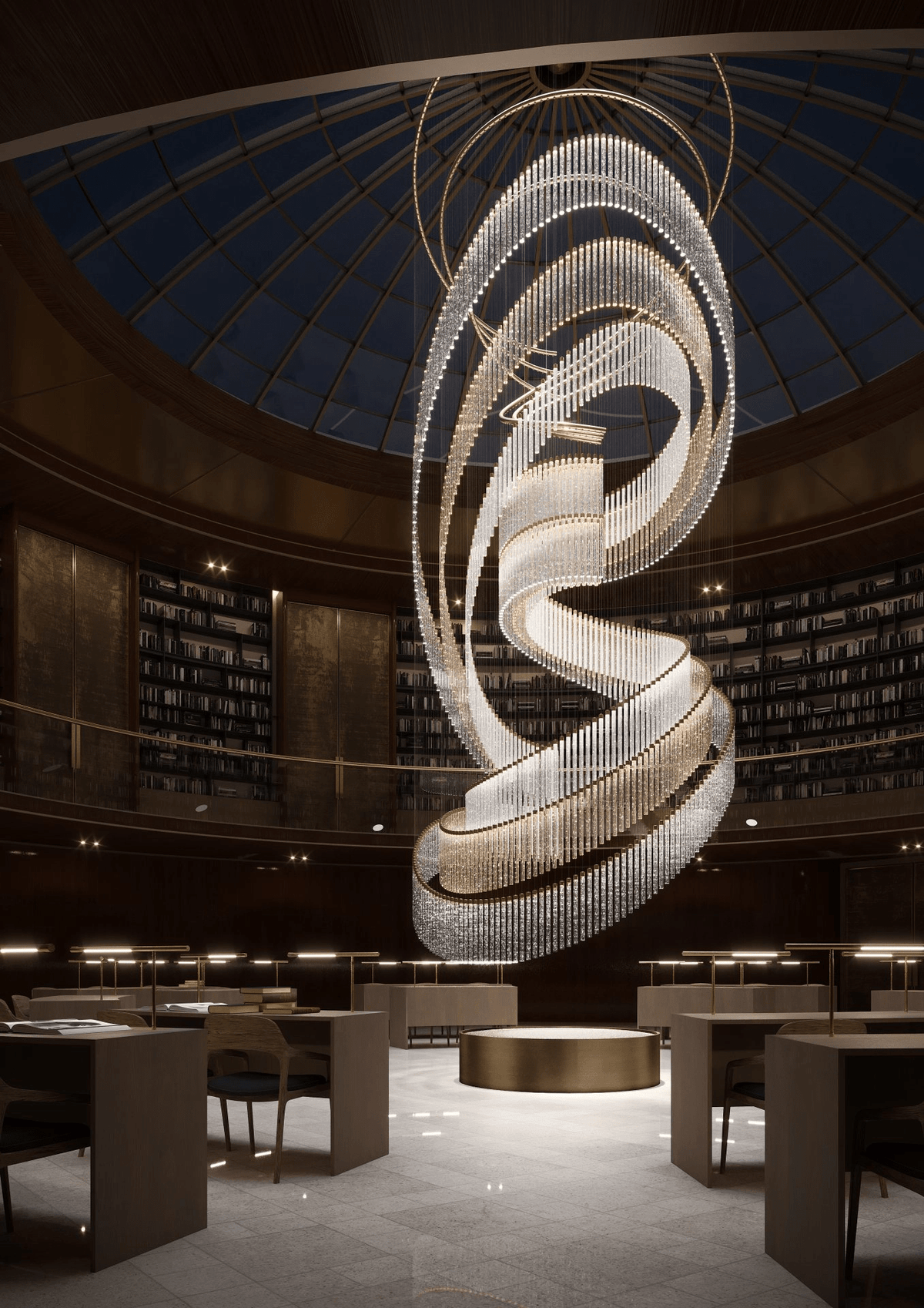 Cascading Crystal Chandelier — Chandelier | Maison Monashee — view 23