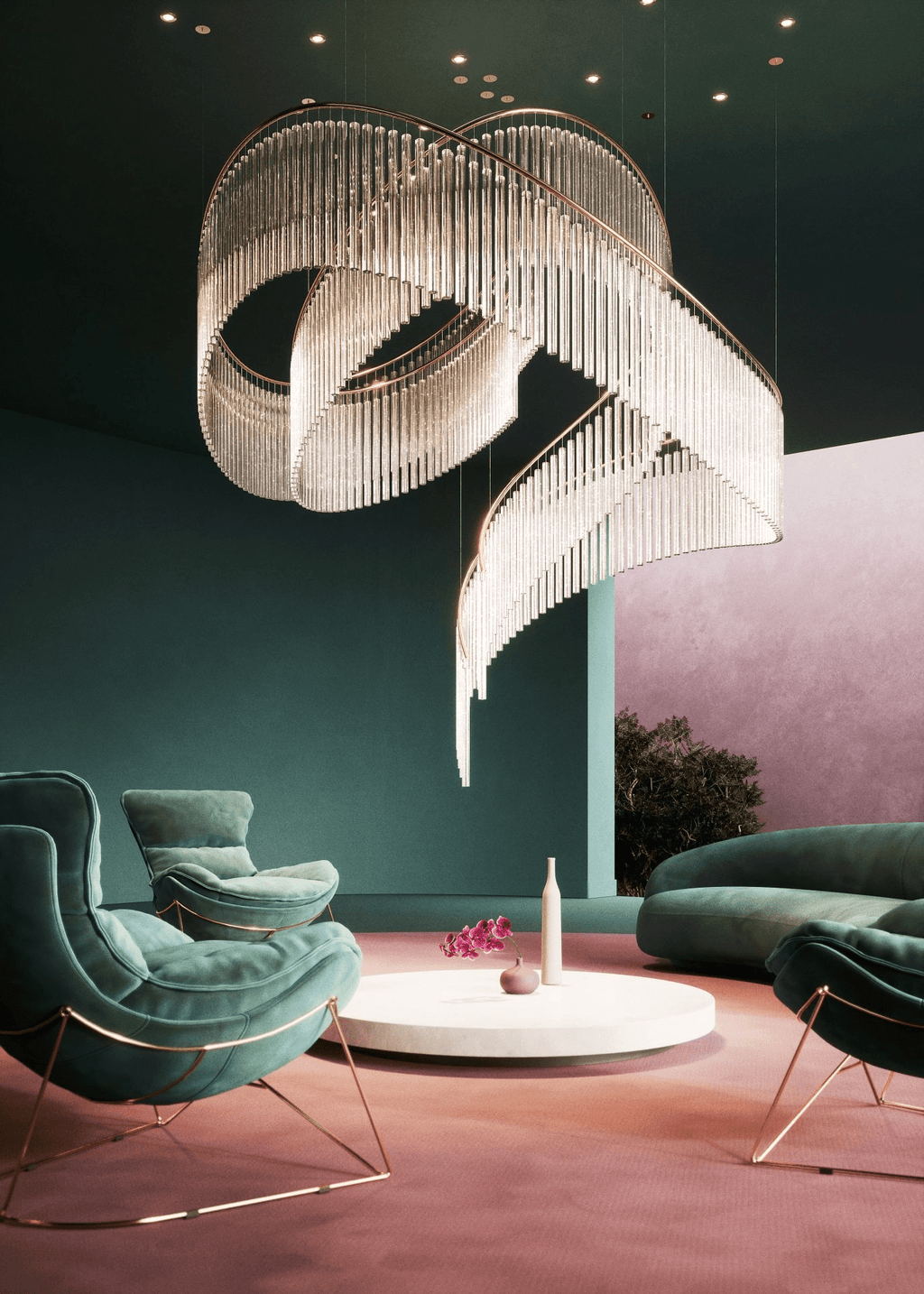 Cascading Crystal Chandelier — Chandelier | Maison Monashee — view 26