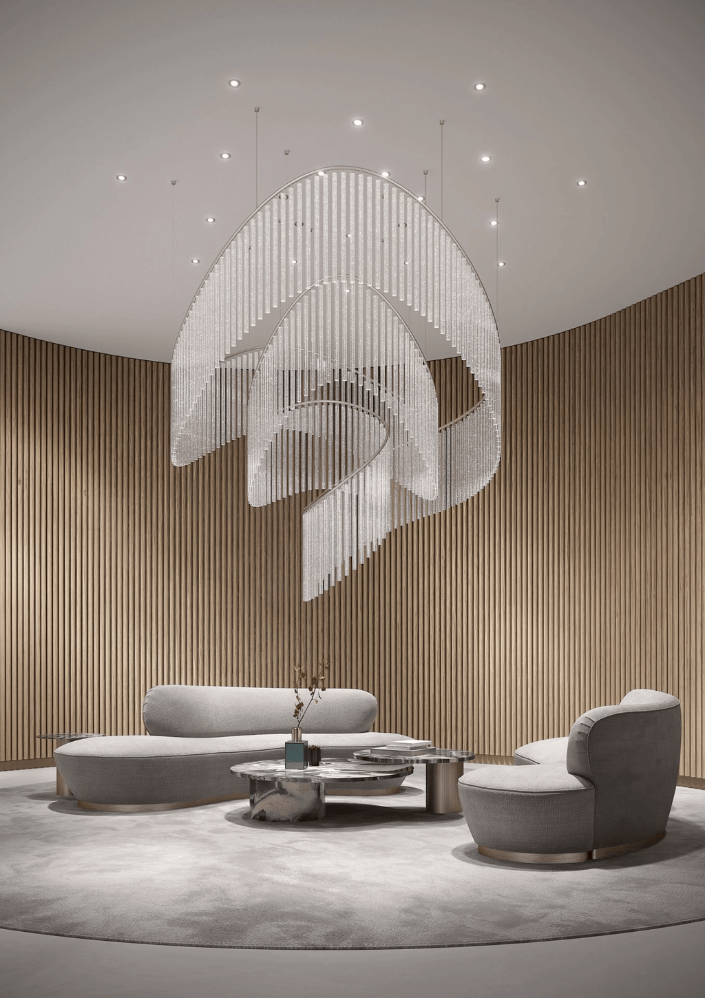 Cascading Crystal Chandelier — Chandelier | Maison Monashee — view 27