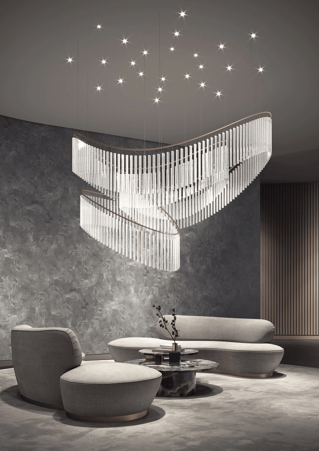 Cascading Crystal Chandelier — Chandelier | Maison Monashee — view 28