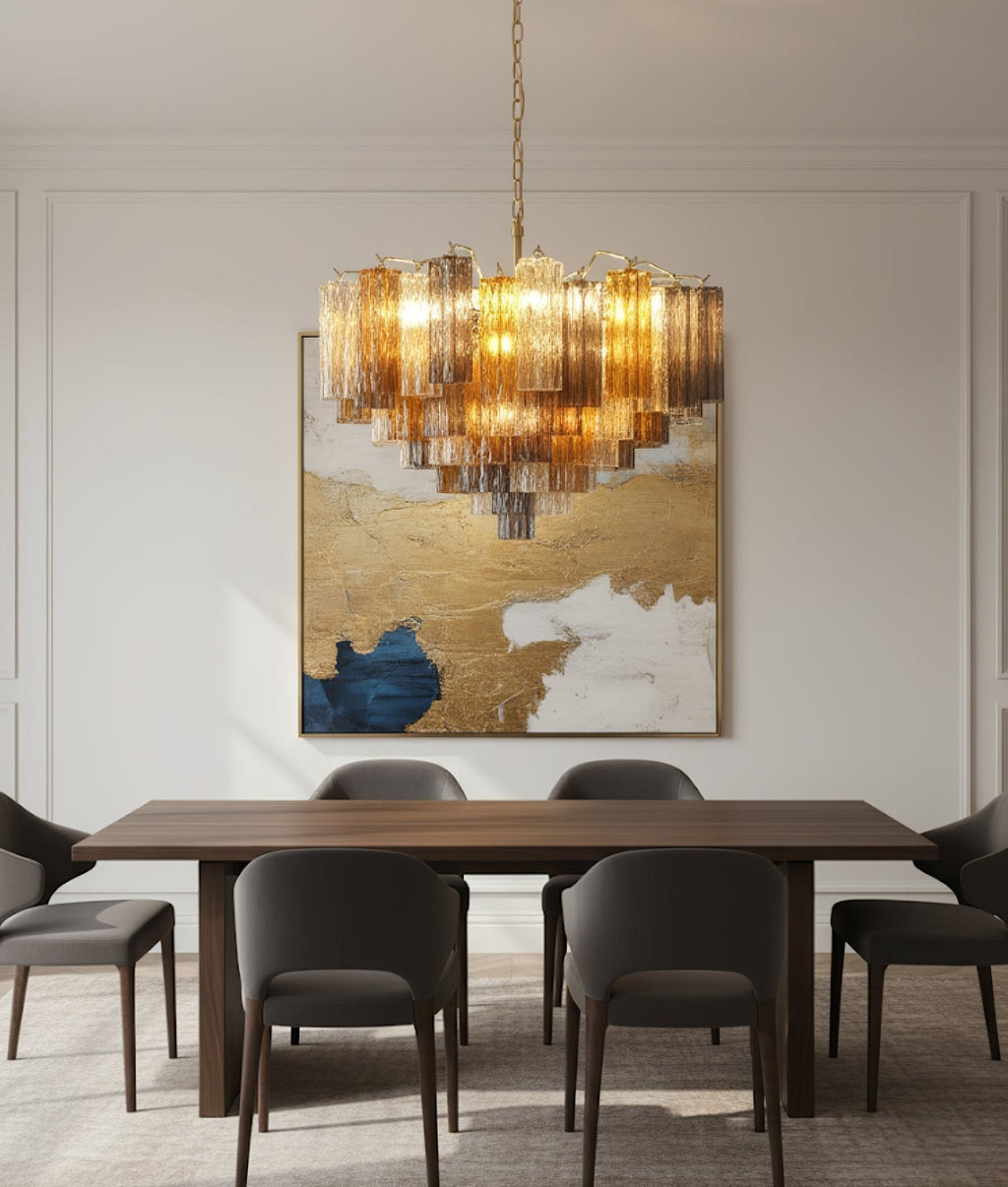 Murano Glass Tube Chandelier — Chandelier | Maison Monashee — view 135