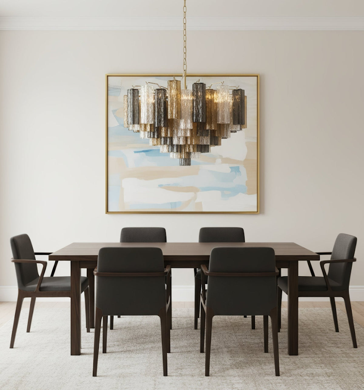 Murano Glass Tube Chandelier — Chandelier | Maison Monashee — view 134