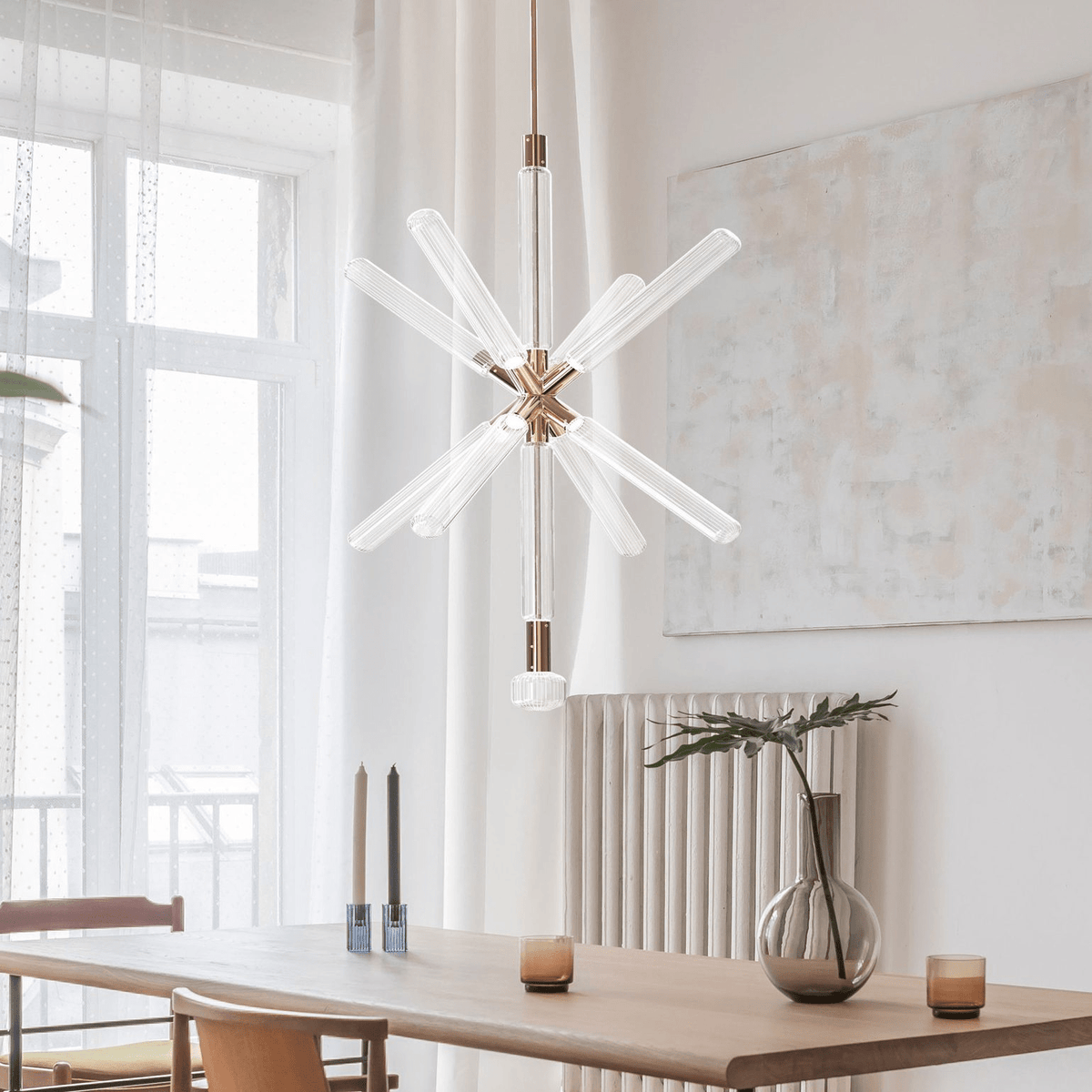 Gold Cylinder Pendant Light — Pendant Light | Maison Monashee — view 3