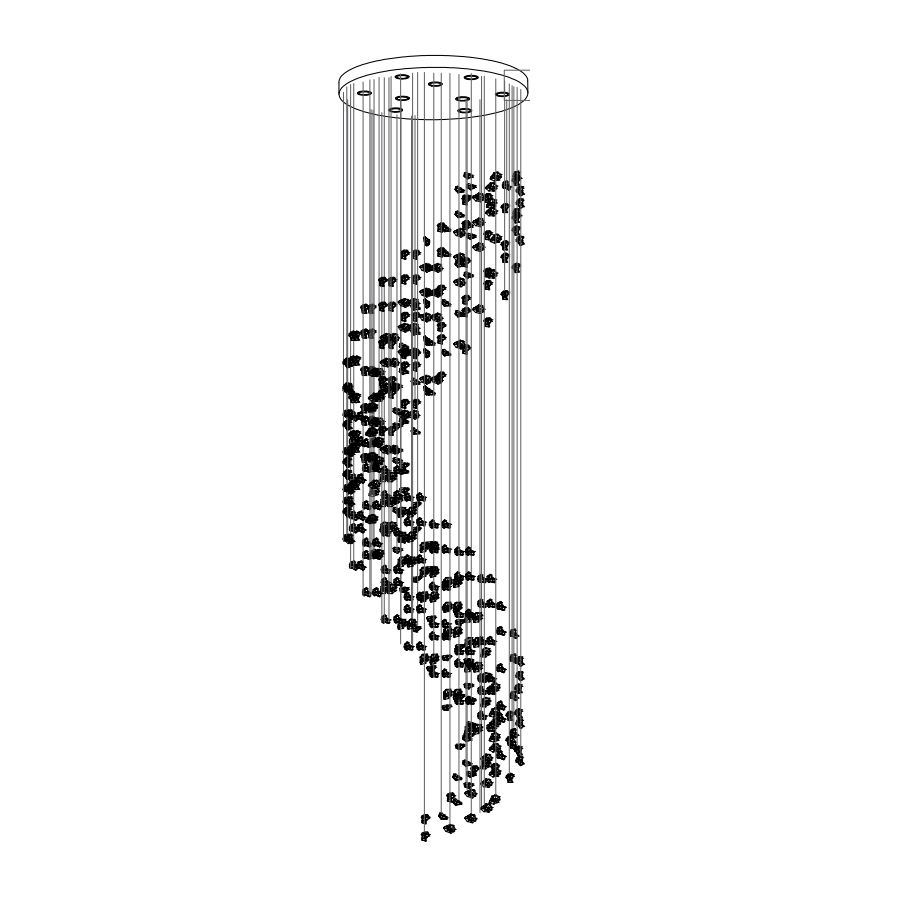 Amber Crystal Chandelier — Chandelier | Maison Monashee — view 101