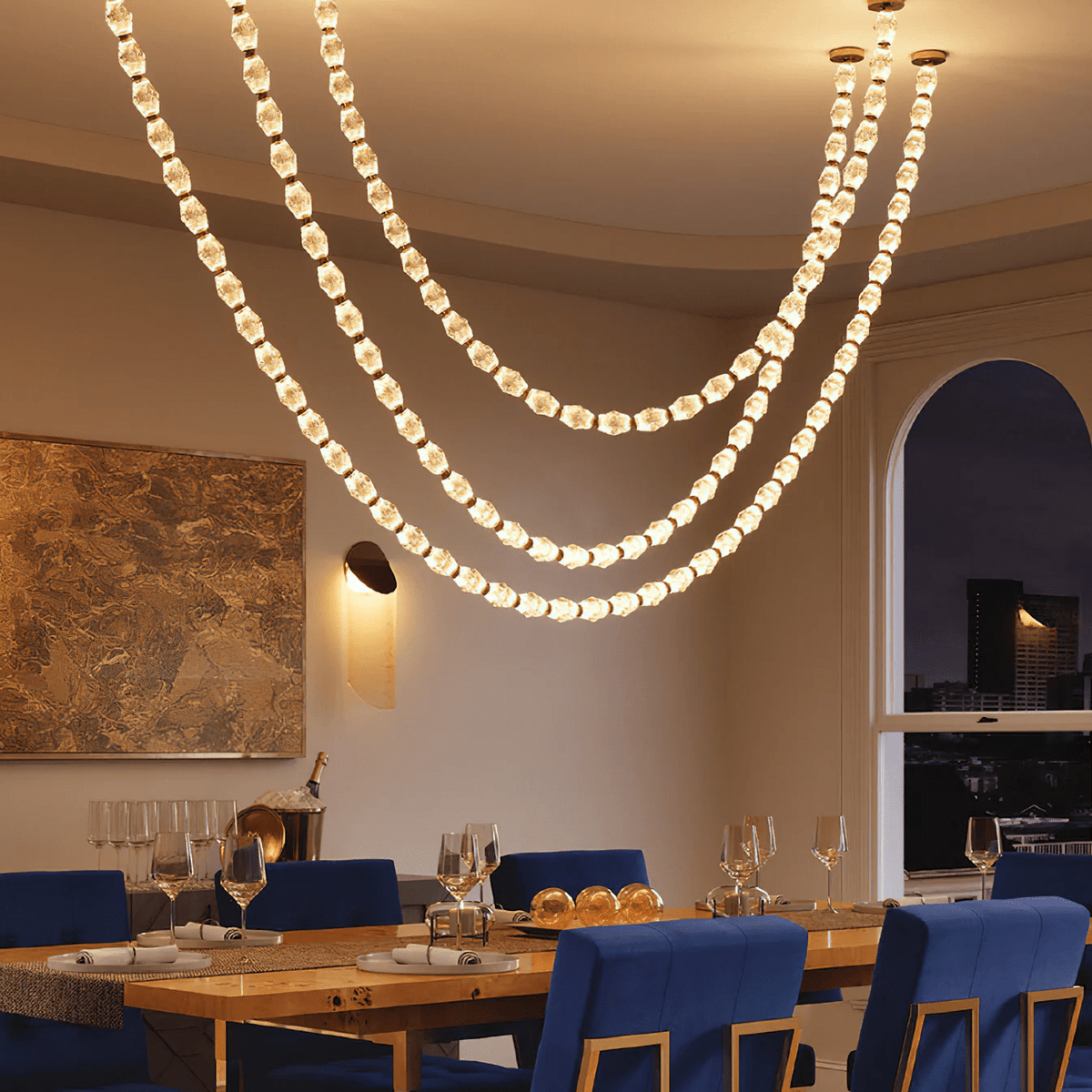 Glass Chain Chandelier — Chandelier | Maison Monashee — view 95