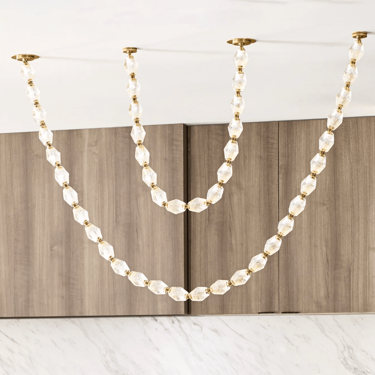 Glass Chain Chandelier — Chandelier | Maison Monashee — view 130