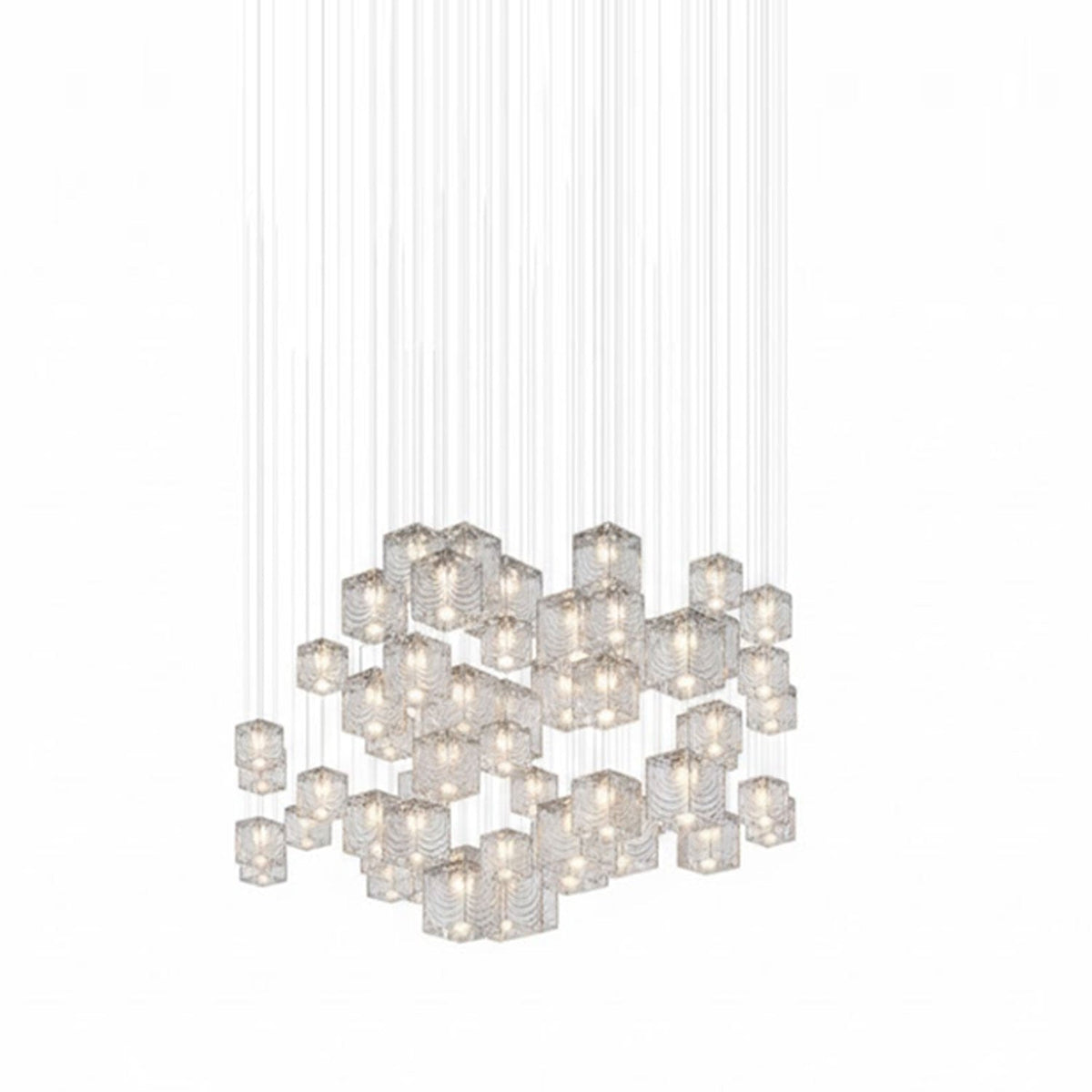 Modern Rectangular Crystal Chandelier — Chandelier | Maison Monashee — view 33