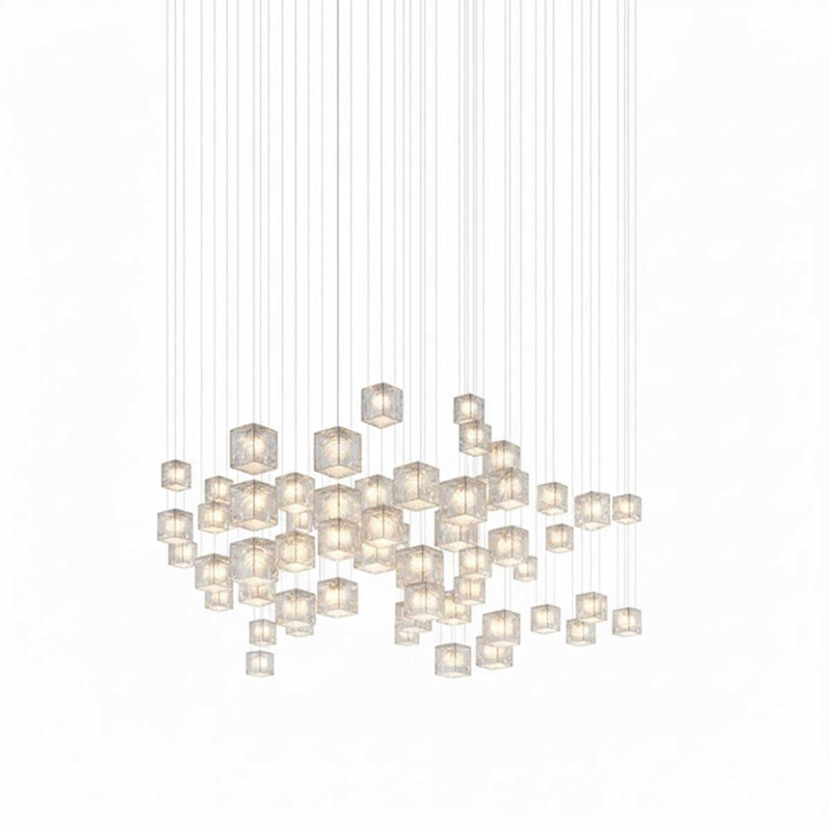 Modern Rectangular Crystal Chandelier — Chandelier | Maison Monashee — view 34