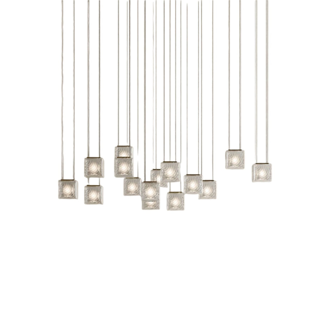 Modern Rectangular Crystal Chandelier — Chandelier | Maison Monashee — view 32