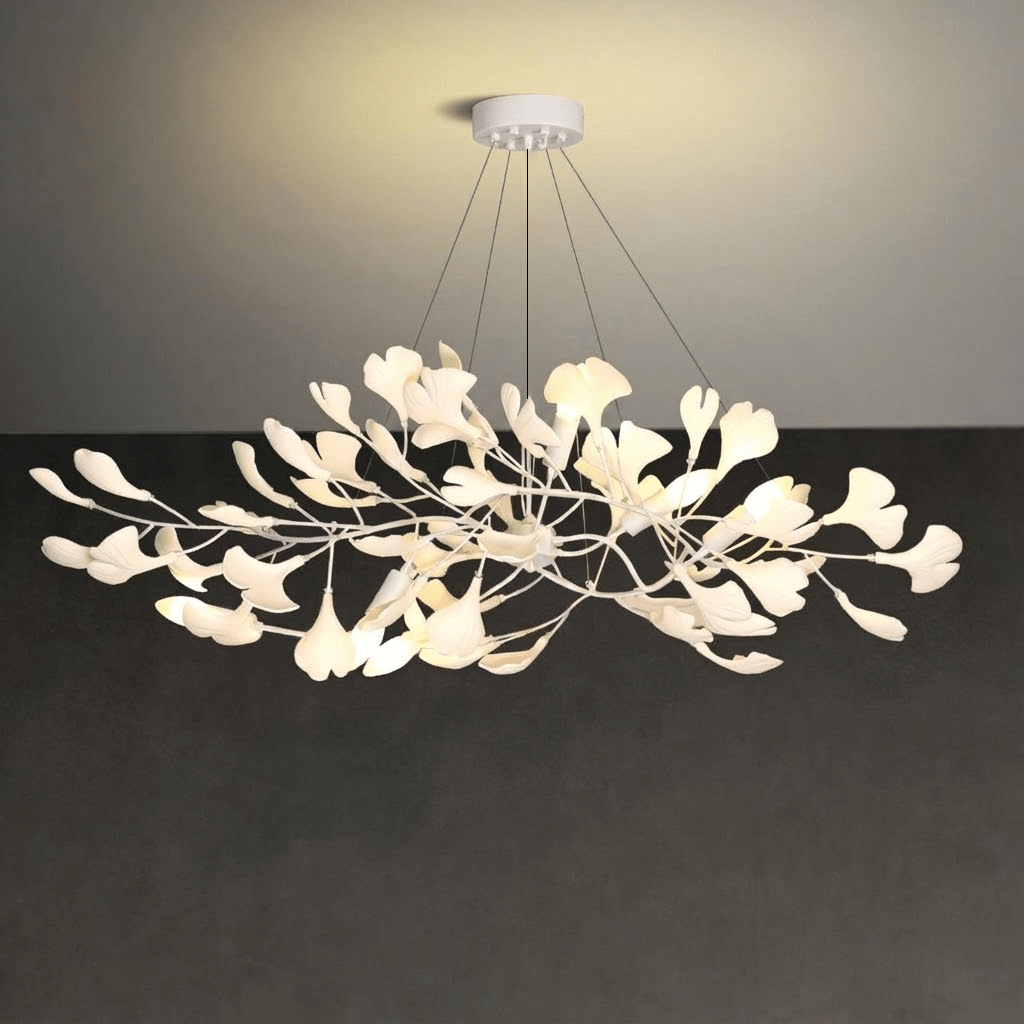 Leaf Design Chandelier — Chandelier | Maison Monashee — view 22