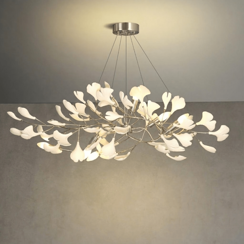 Leaf Design Chandelier — Chandelier | Maison Monashee — view 23
